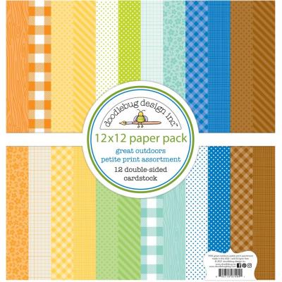 Doodlebug Great Outdoors  Designpapier - Petite Print Assortment